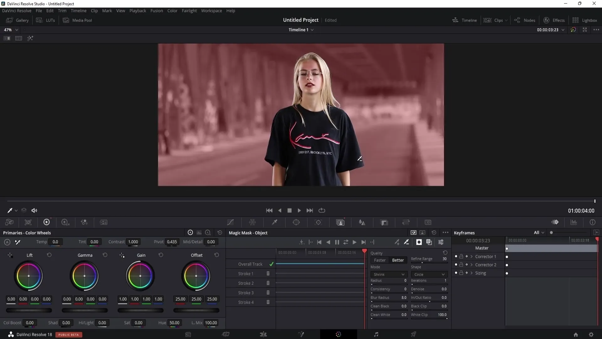 DaVinci Resolve: Effectively create a cutout of a person