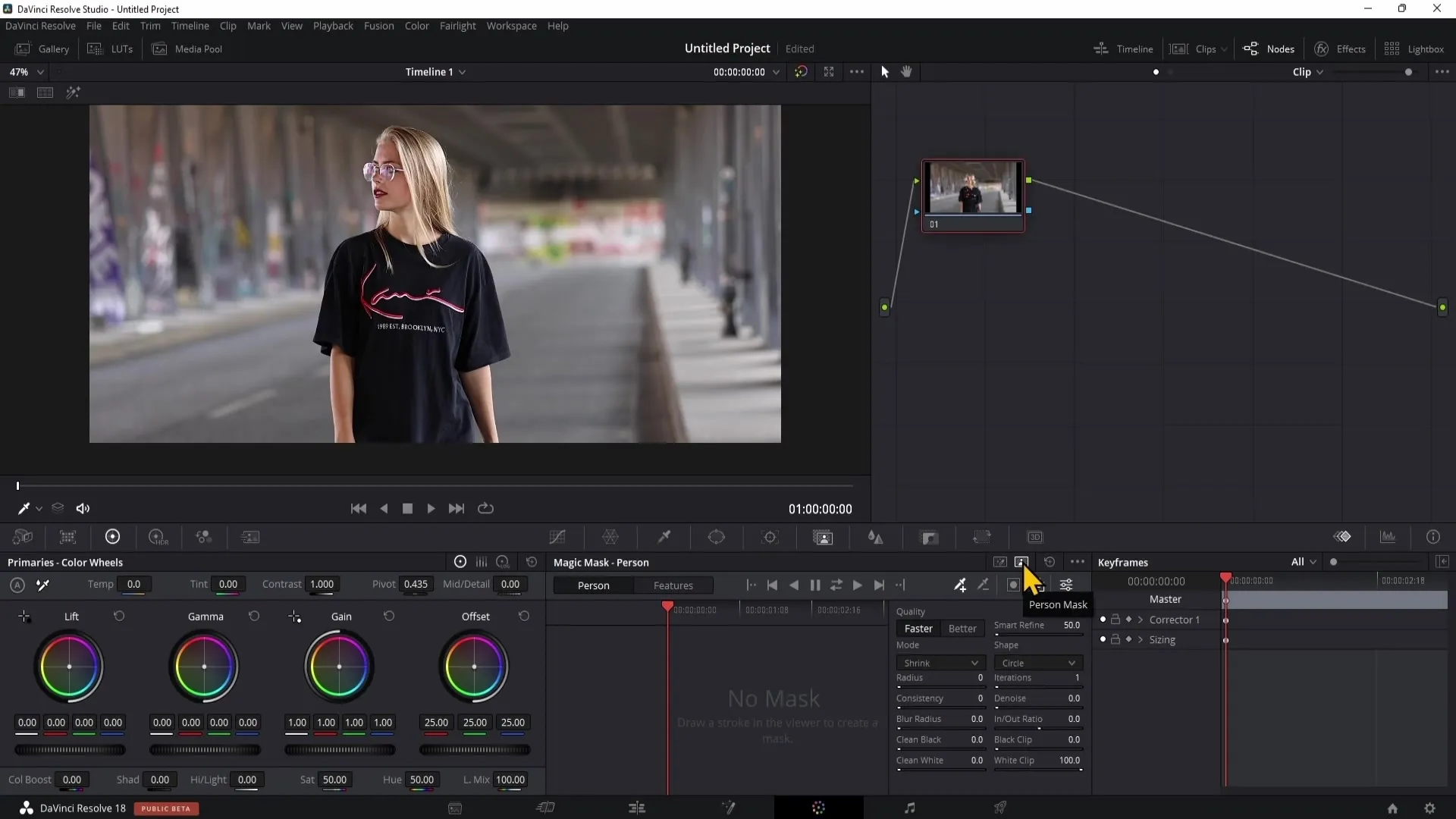 DaVinci Resolve: Effectively cut out a person