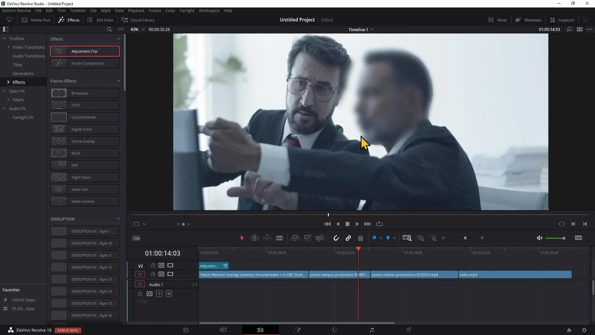 Menyembunyikan area dengan efisien menggunakan DaVinci Resolve