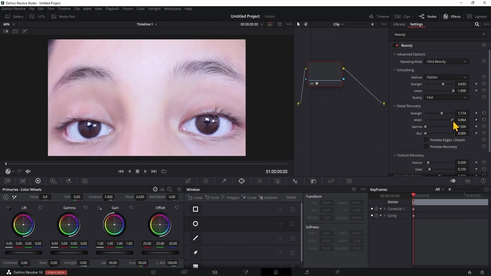 Perfect beauty retouching in DaVinci Resolve with the Beauty Fx filter