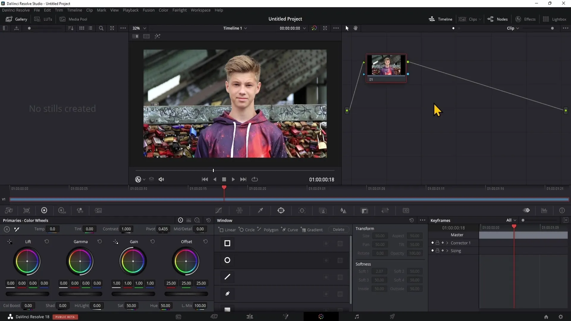 Efek kreatif dengan Peta Kedalaman di DaVinci Resolve