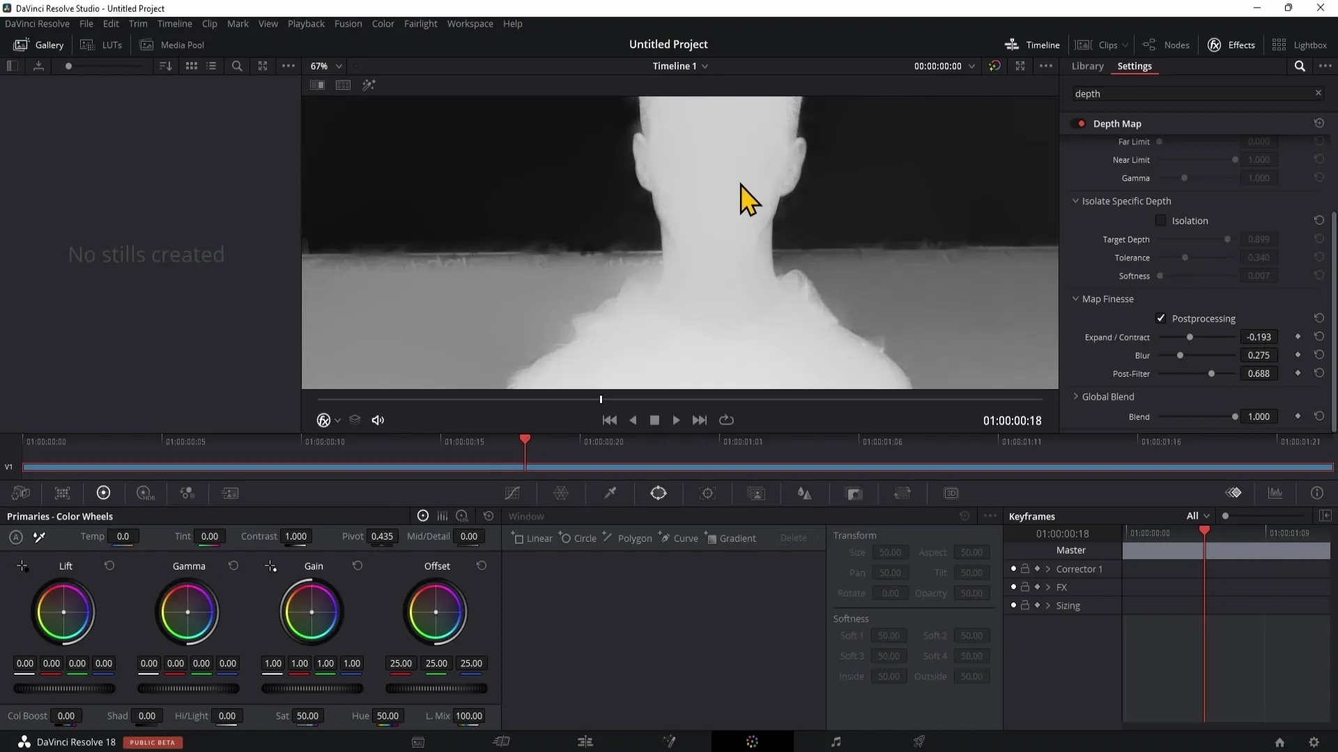 DaVinci Resolve'da Derinlik Haritası ile Yaratıcı Efektler