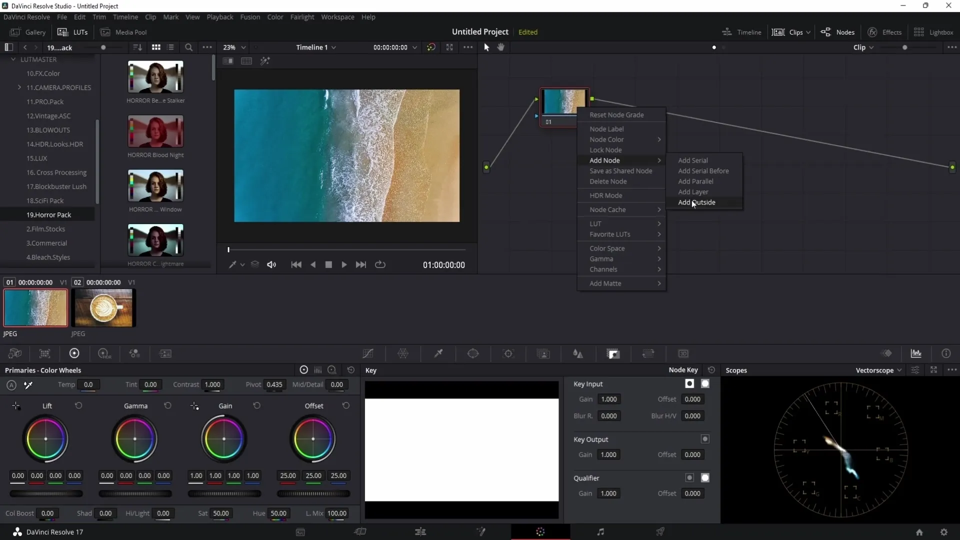 DaVinci Resolve: izskaidroti visi krāsu gradēšanas mezgli