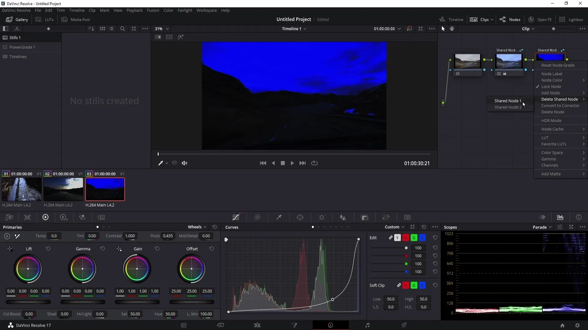 DaVinci Resolve: Efficiently Use Shared Nodes and Save Colors