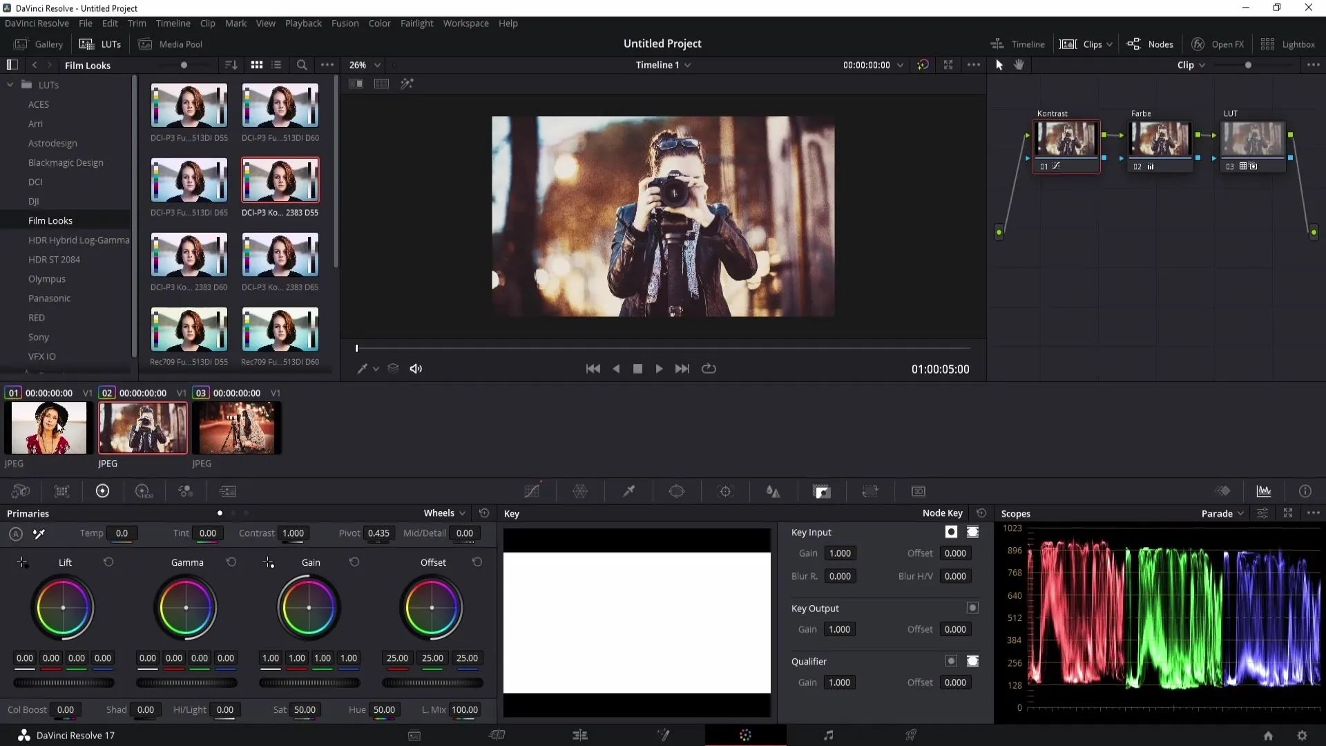 Color Grade in DaVinci Resolve Effizient Übertragen