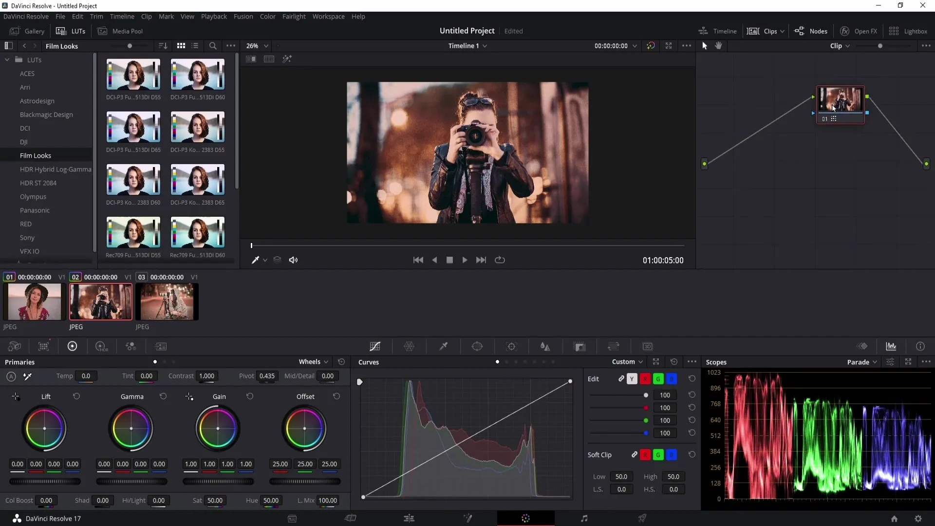 Color Grade in DaVinci Resolve Effizient Übertragen