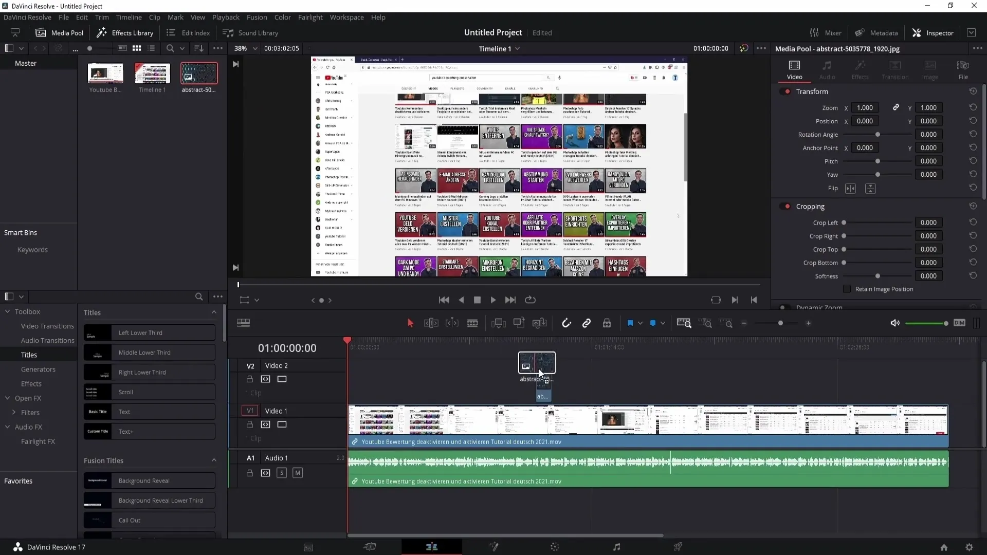 Video sesini ayırıp ve birleştirmek için DaVinci Resolve kullanın