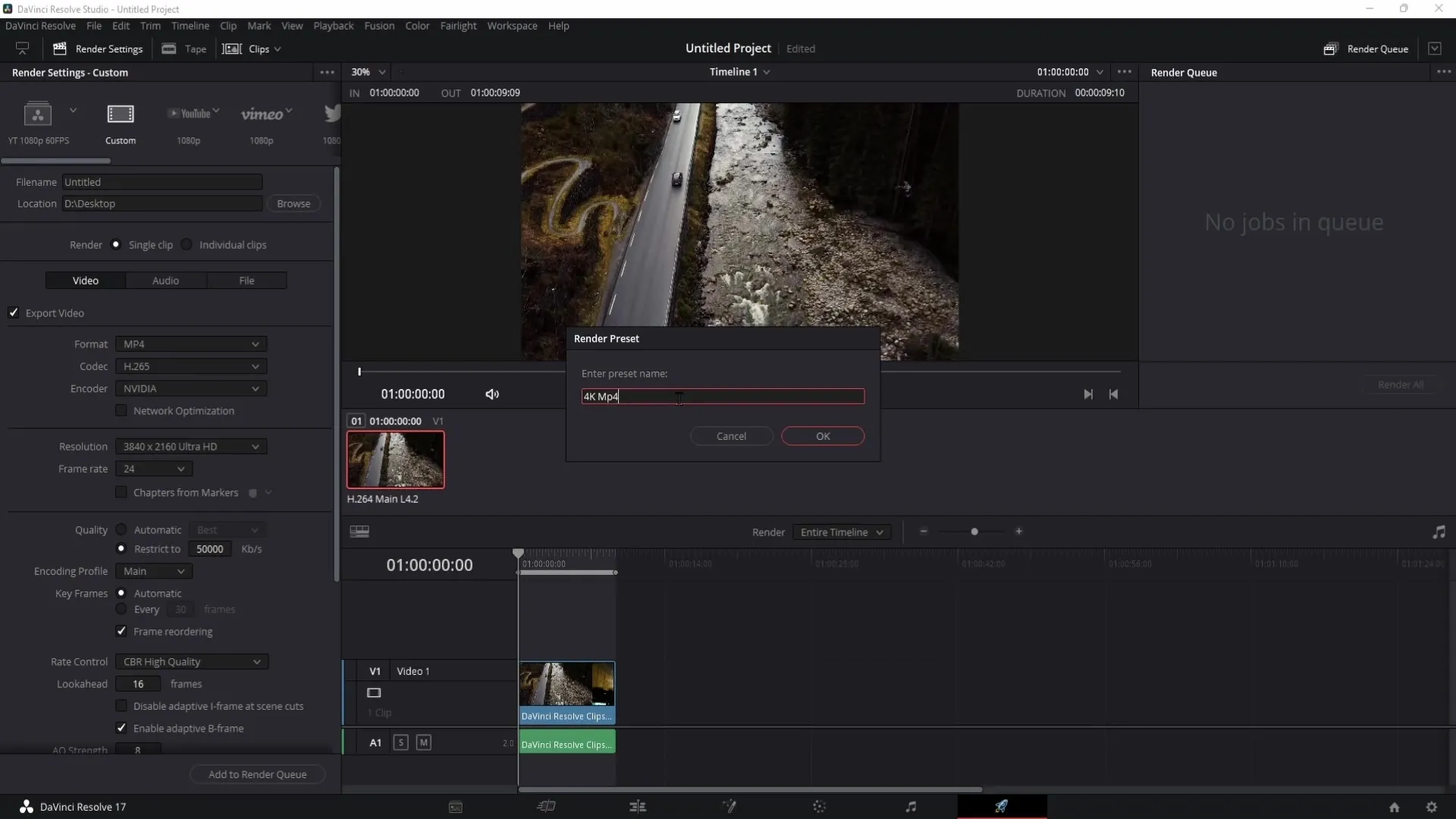 Optimal render settings for DaVinci Resolve: 1080p and 4K