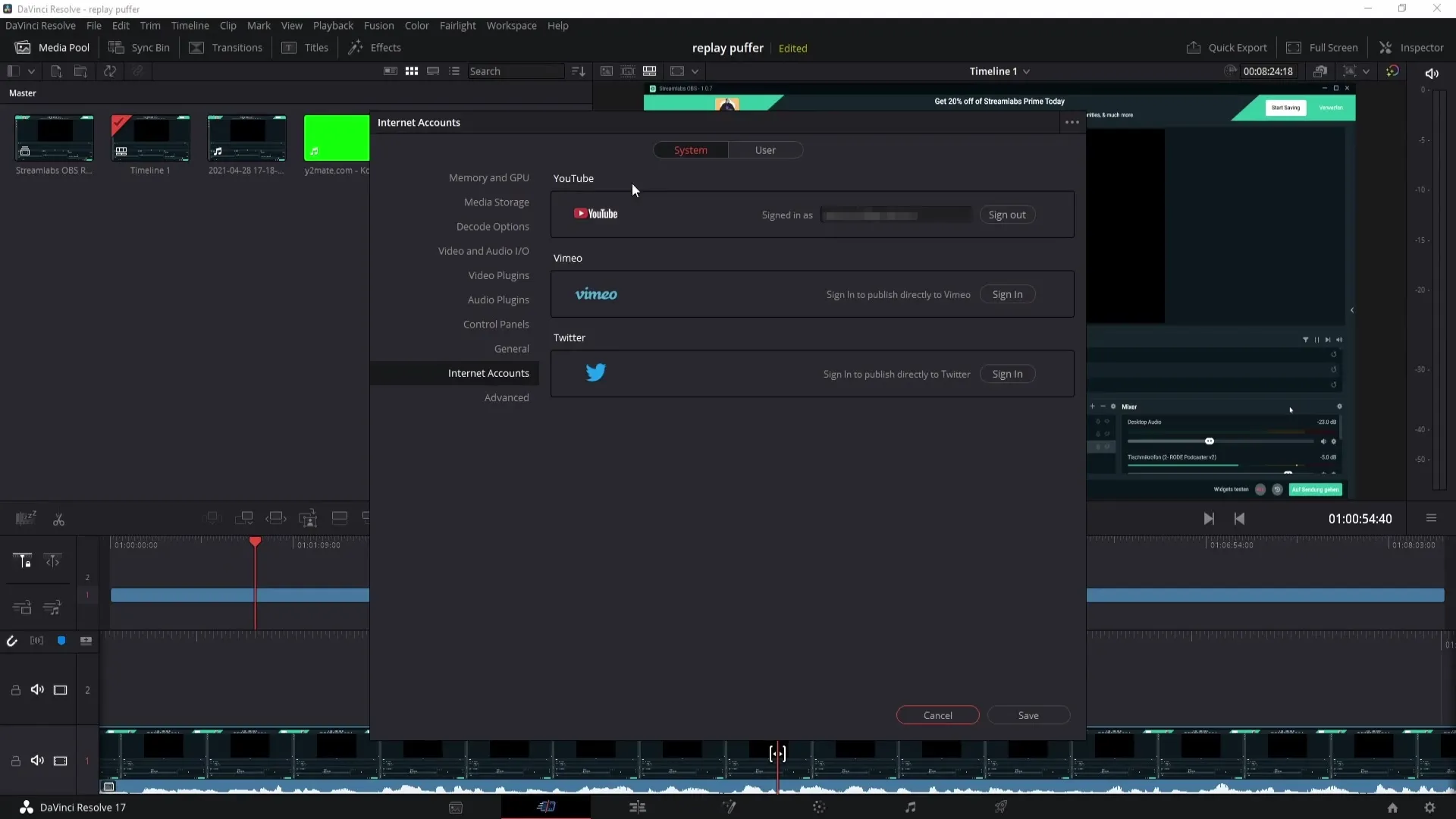 Mengunggah video ke YouTube dengan DaVinci Resolve - Panduan lengkap