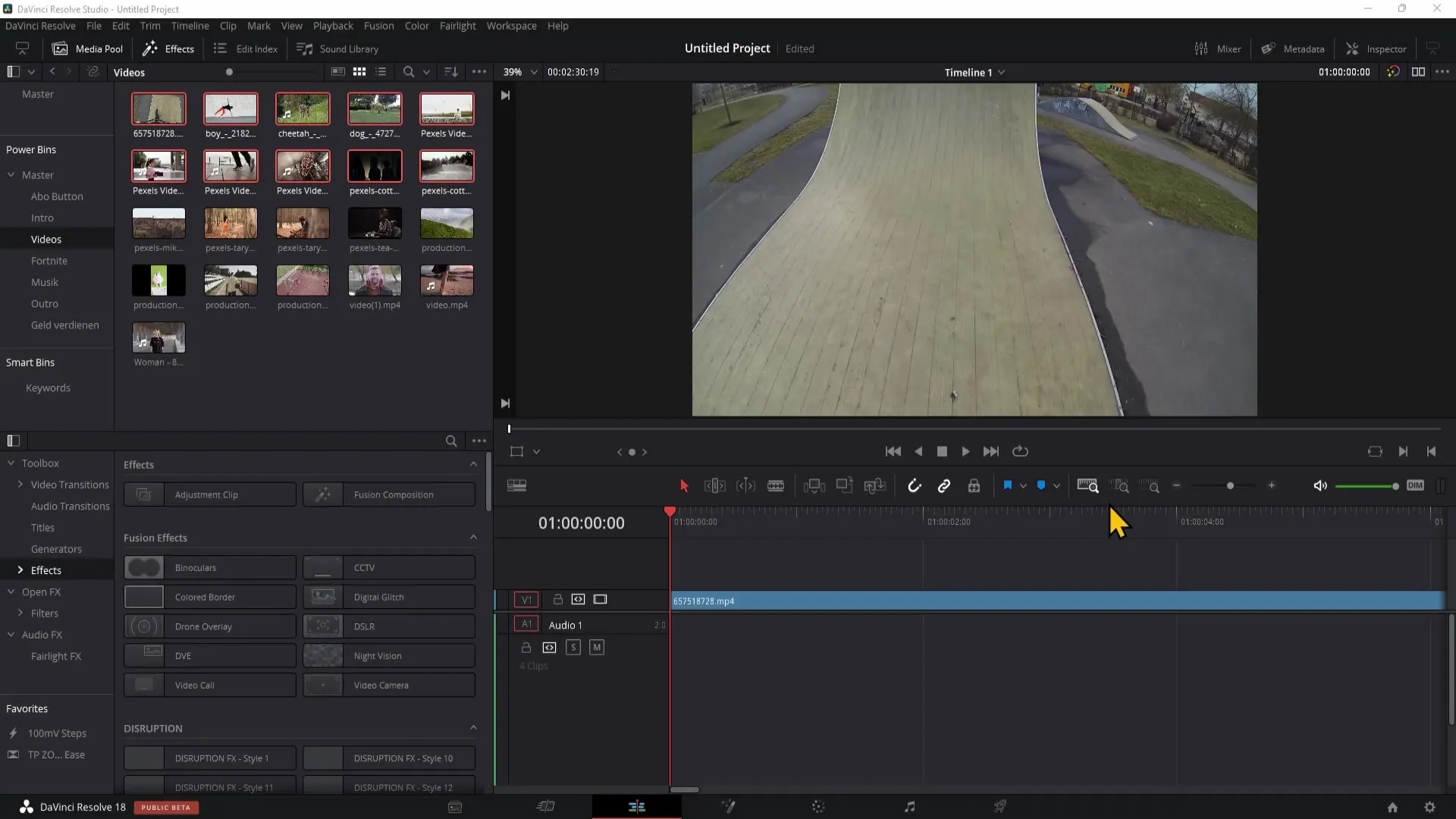 DaVinci Resolve: Exporting multiple clips efficiently