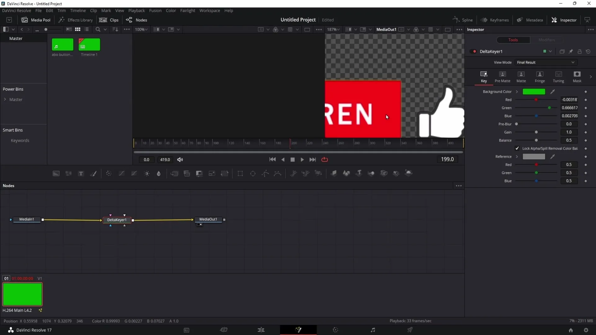 DaVinci Resolve: Exporting a transparent background easily