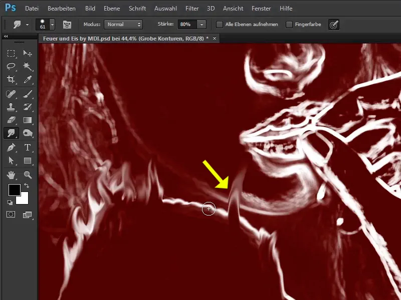 Menggabungkan Photoshop - Api dan Es - Bagian 03: Melintas Api ke dalam gambar