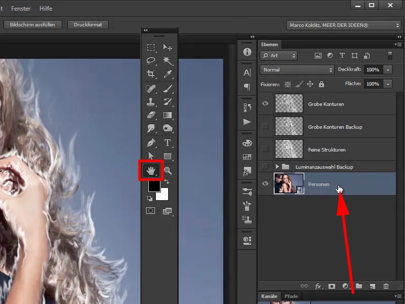 Photoshop-Composing - Feuer und Eis - Teil 03: Feuer ins Bild wischen