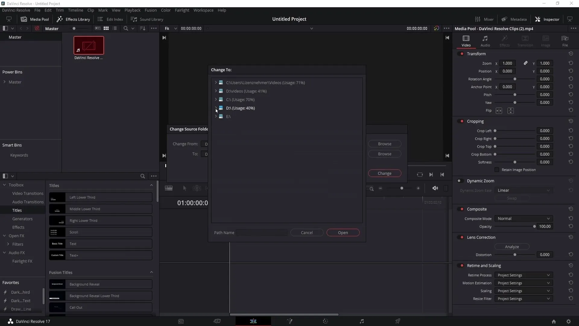 Understanding and fixing DaVinci Resolve: Media Offline error