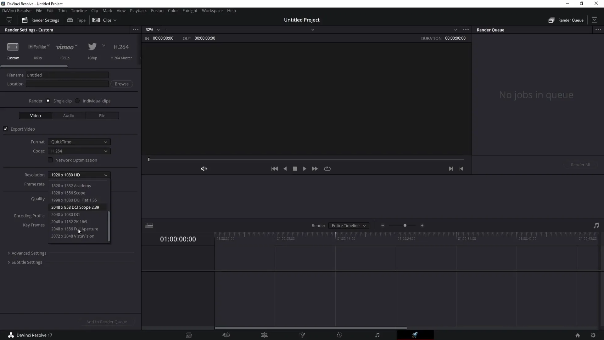 Perbaikan kesalahan dalam DaVinci Resolve: Render Job 1 Gagal