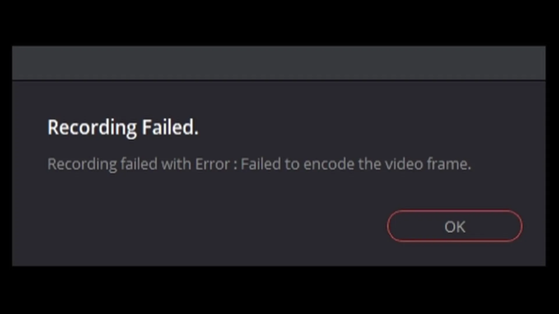 DaVinci Resolve: Troubleshooting for "Failed to encode Video Frame