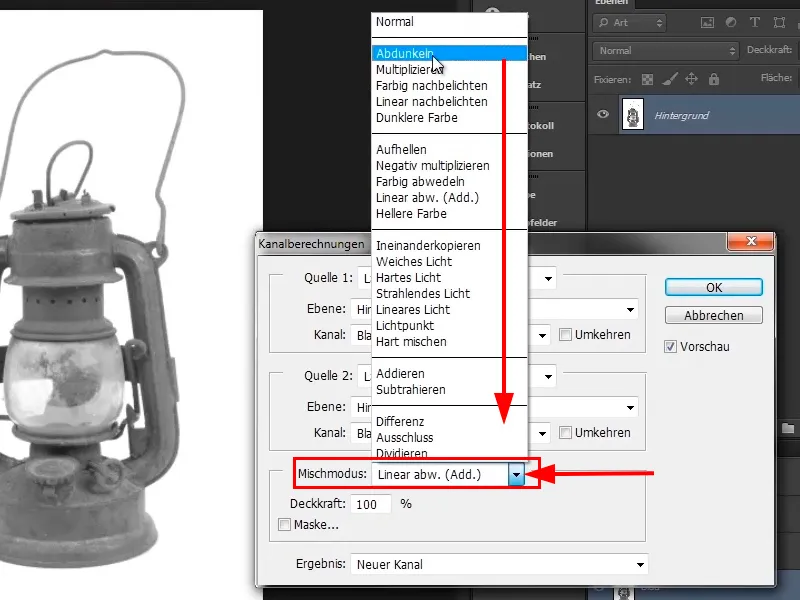 Photoshop-Composing - Orakel Laut - Bagian 03: Memisahkan lampu