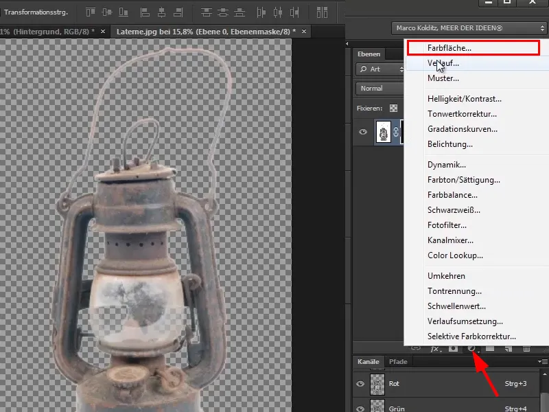 Photoshop-Composing - Orakel Laut - Bagian 03: Memotong lampu