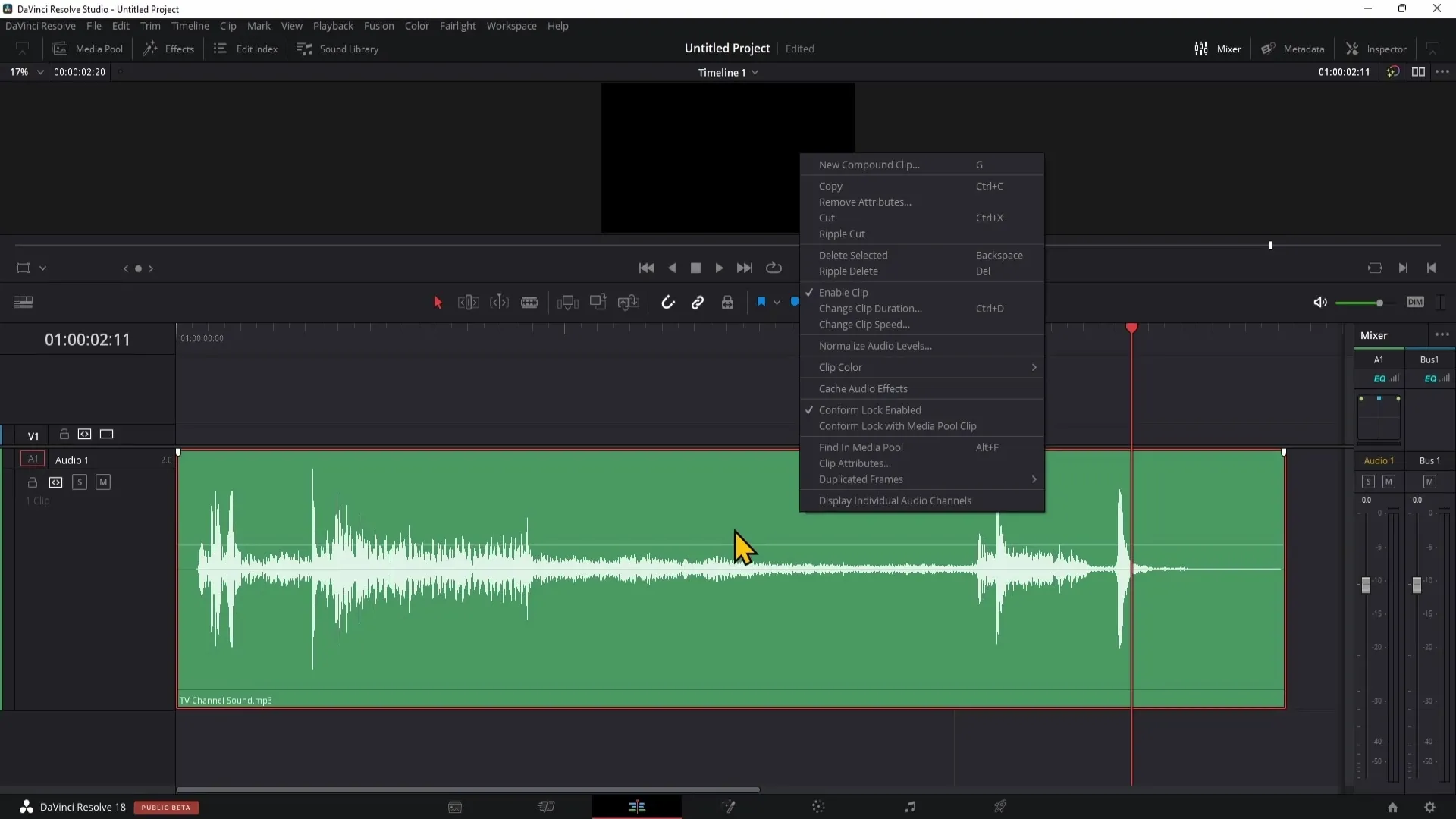 DaVinci Resolve'da Stereo'yu Mono'ya dönüştürme - Başlangıç ​​seviyesi için adım adım kılavuz