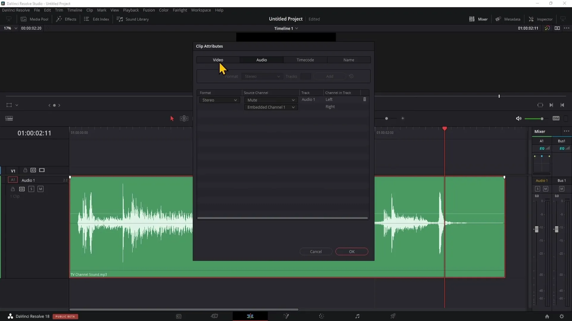 Converting Stereo to Mono in DaVinci Resolve - A step-by-step guide for beginners