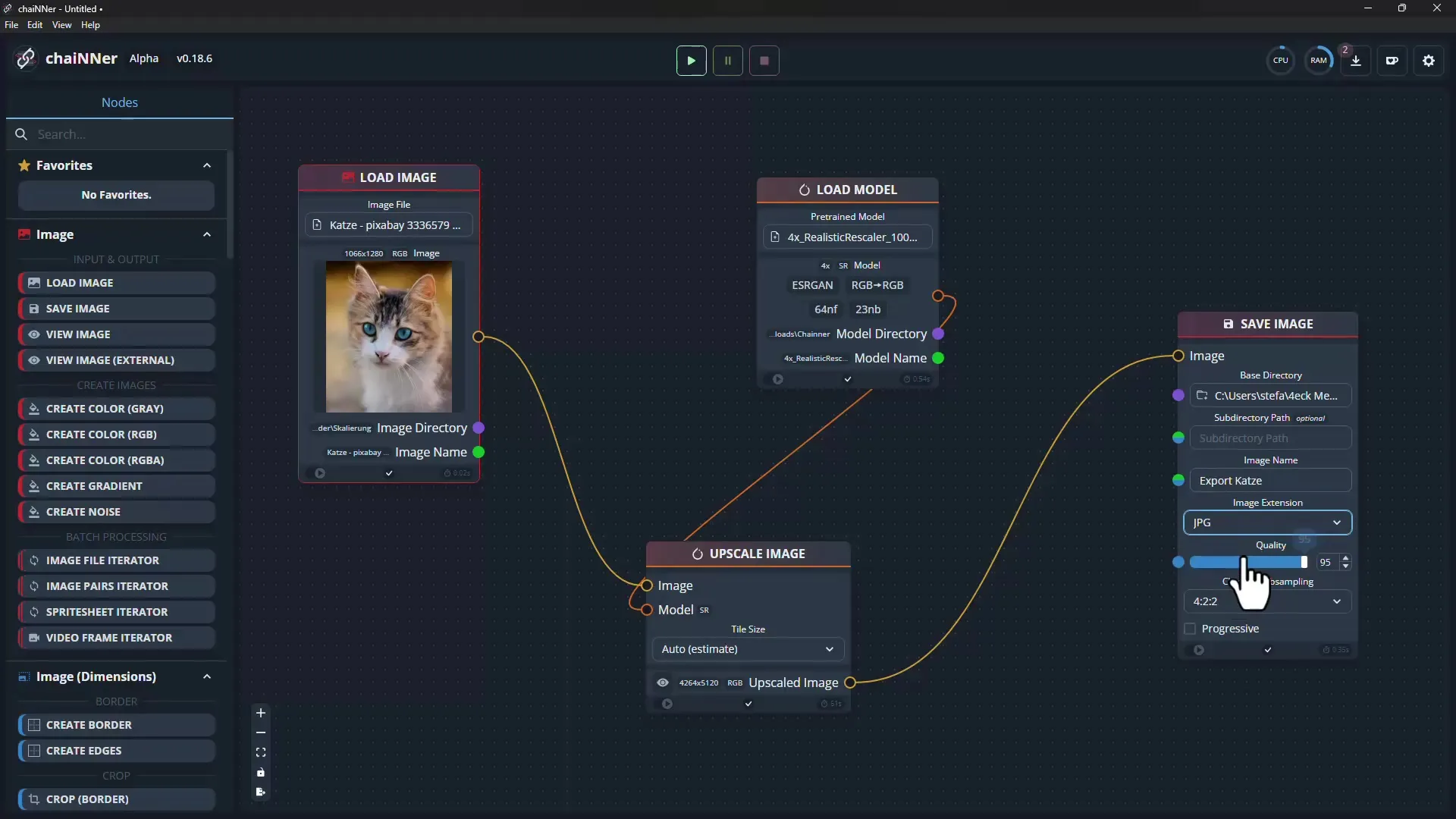 Enlarge pictures & photos using AI: Guide to using chaiNNer