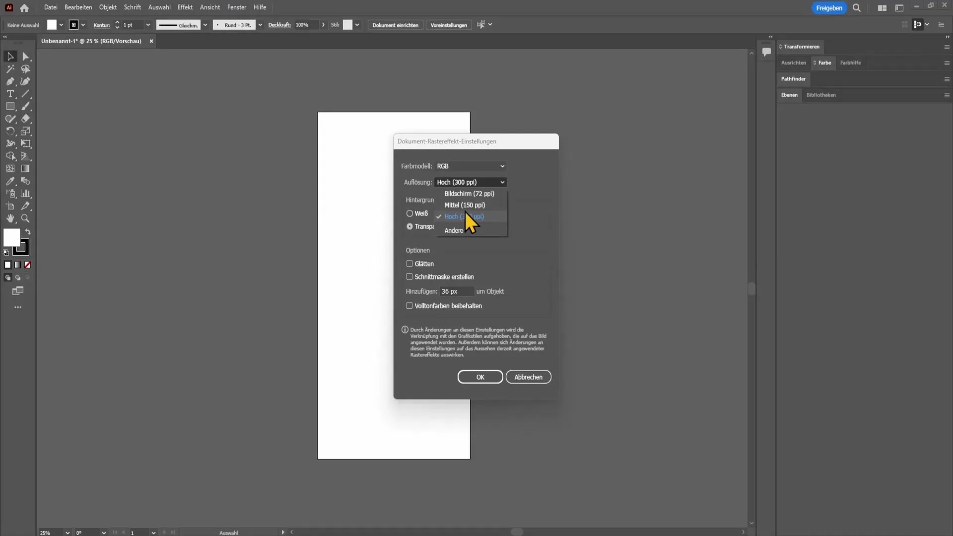 Mengubah Ukuran dan Resolusi Gambar (dpi) secara efektif di Adobe Illustrator