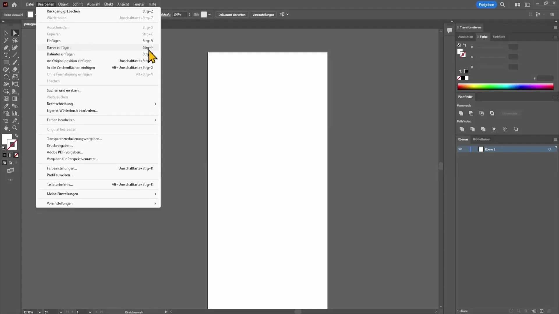 Efektivní práce v programu Adobe Illustrator - přizpůsobení klávesových zkratek