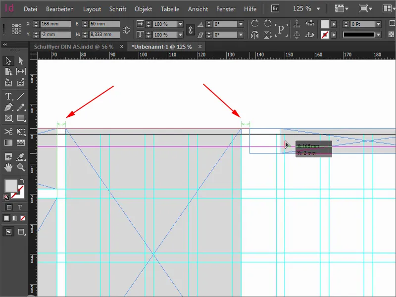 Création et impression de dépliants pliés au format DIN A5 - orientation portrait avec 4 pages, Partie 1