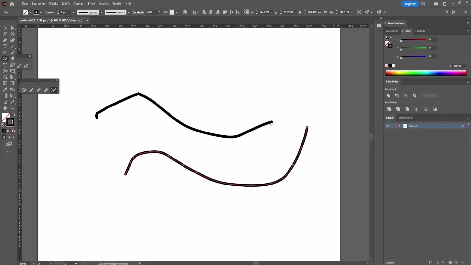 Menggambar bebas kreatif di Adobe Illustrator