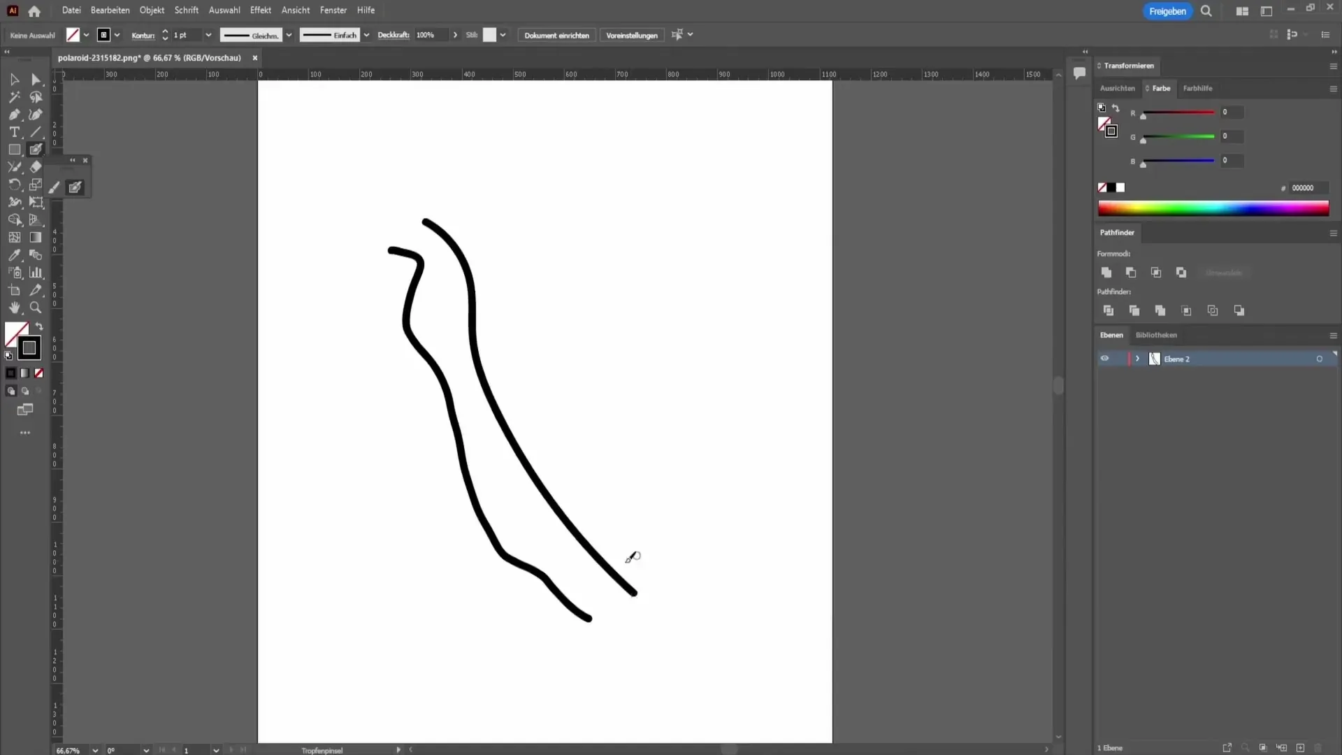 Menggambar bebas kreatif di Adobe Illustrator