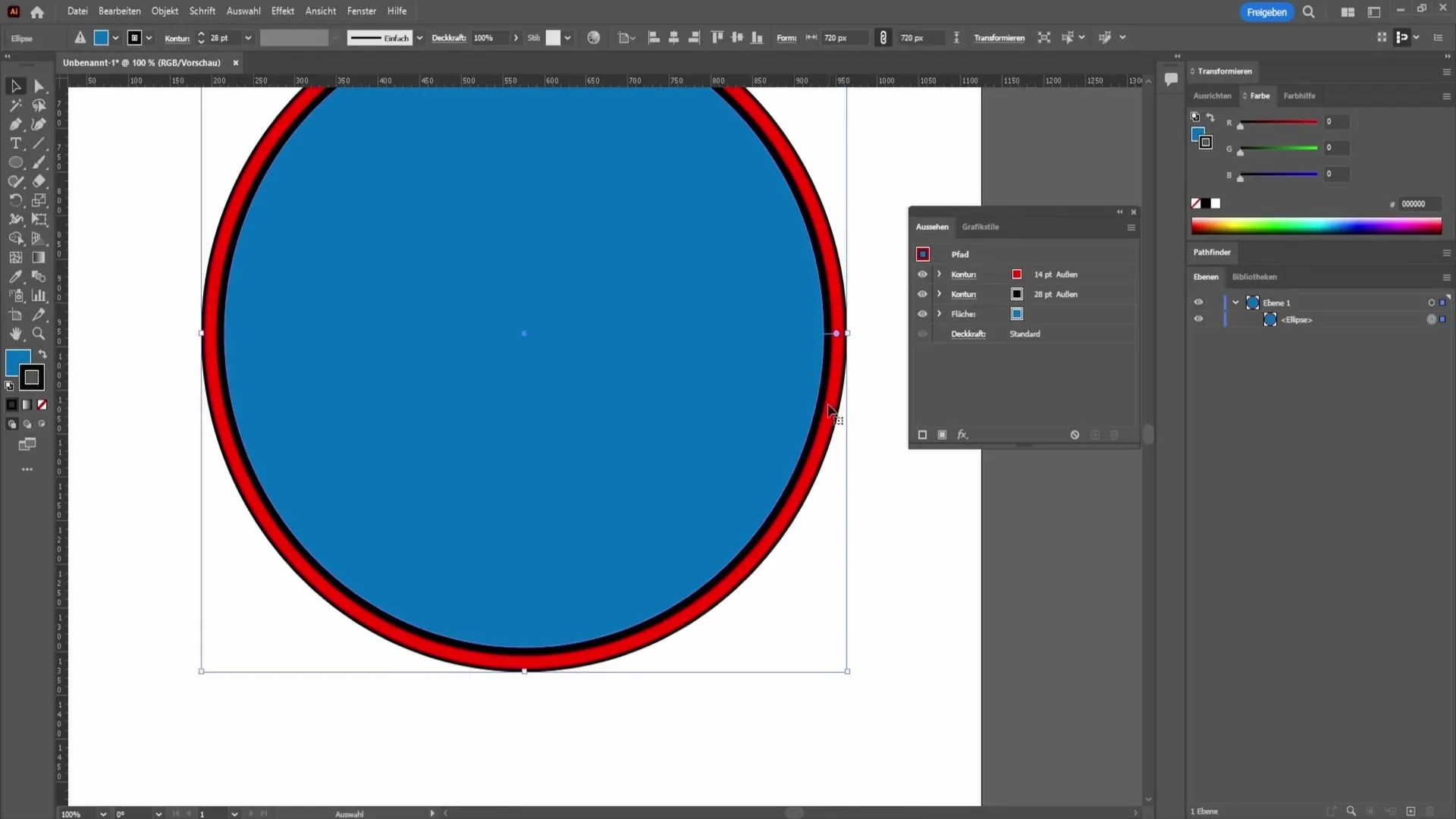 Viegla kontūru veidošana programmā Adobe Illustrator