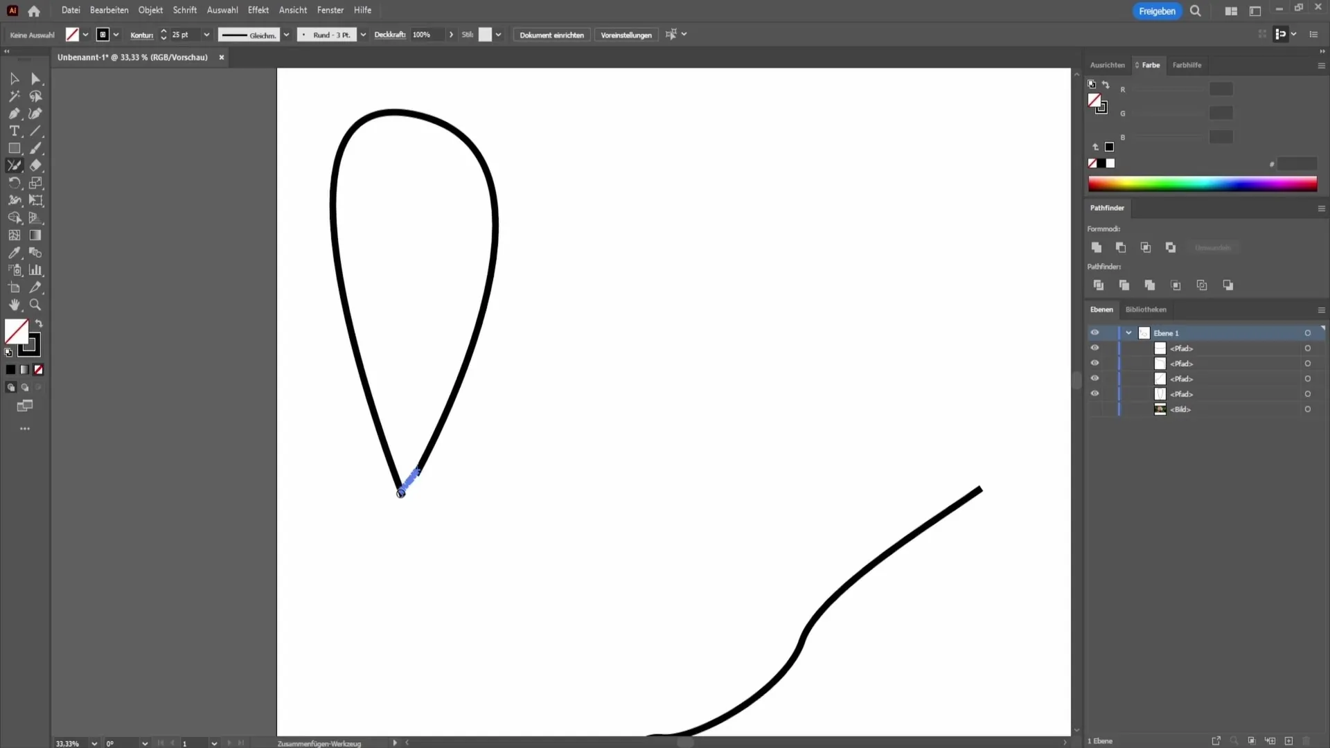 Bagaimana cara menghubungkan garis secara efektif di Adobe Illustrator