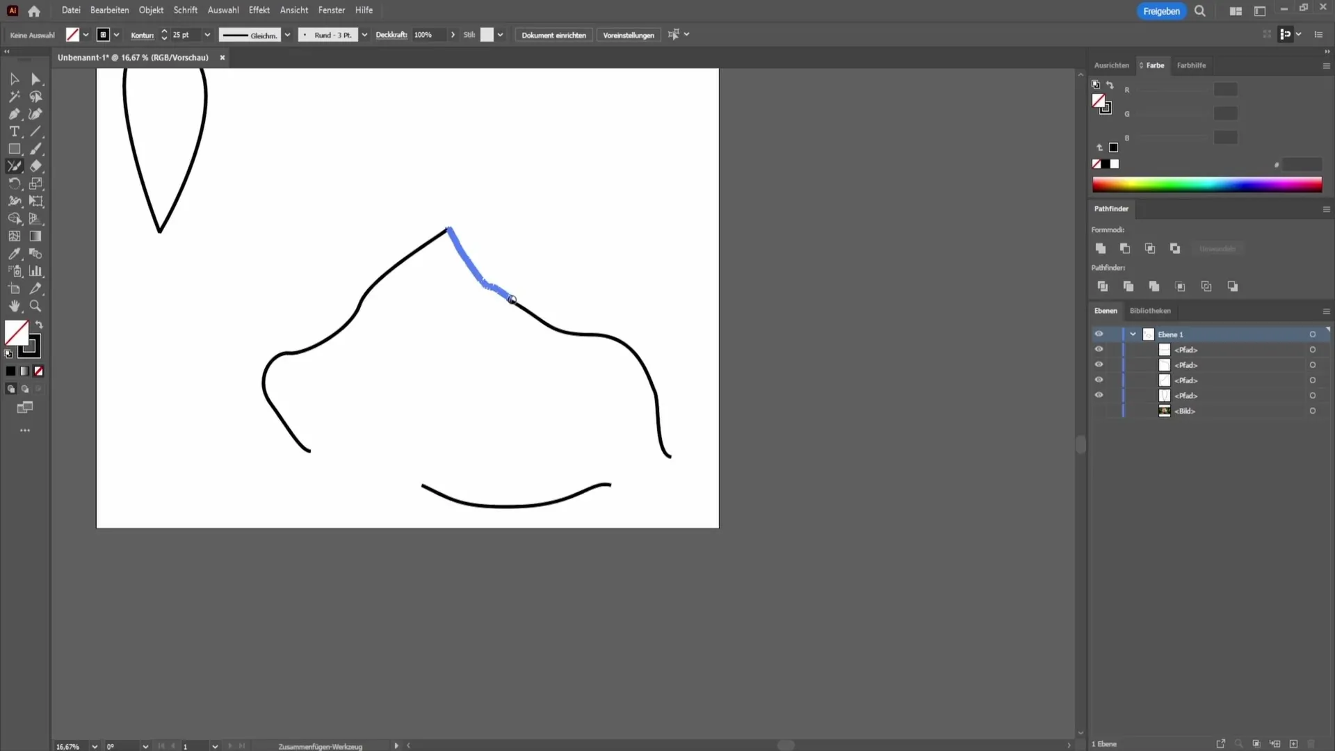 Bagaimana cara menghubungkan garis secara efektif di Adobe Illustrator