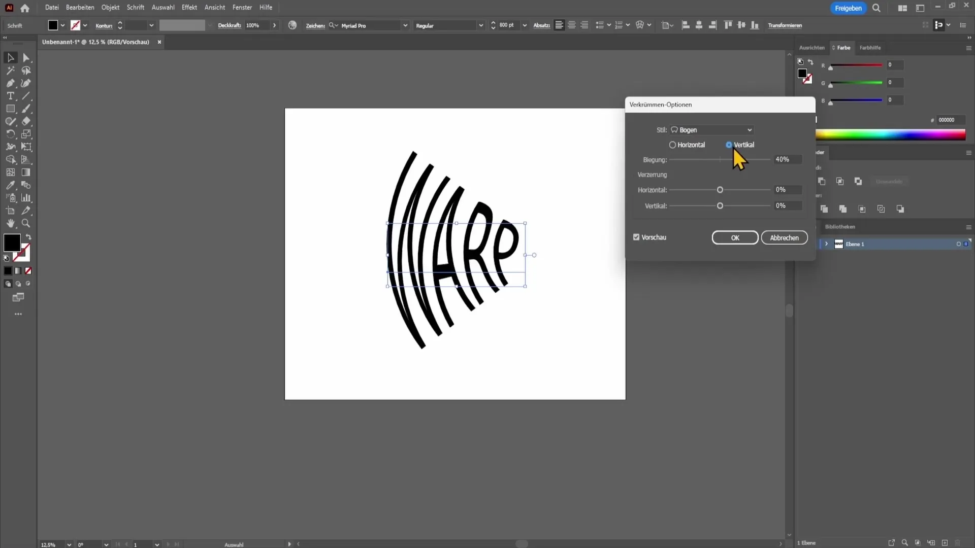 Kreativ skriftutforming: Tekster bøyer seg i Adobe Illustrator