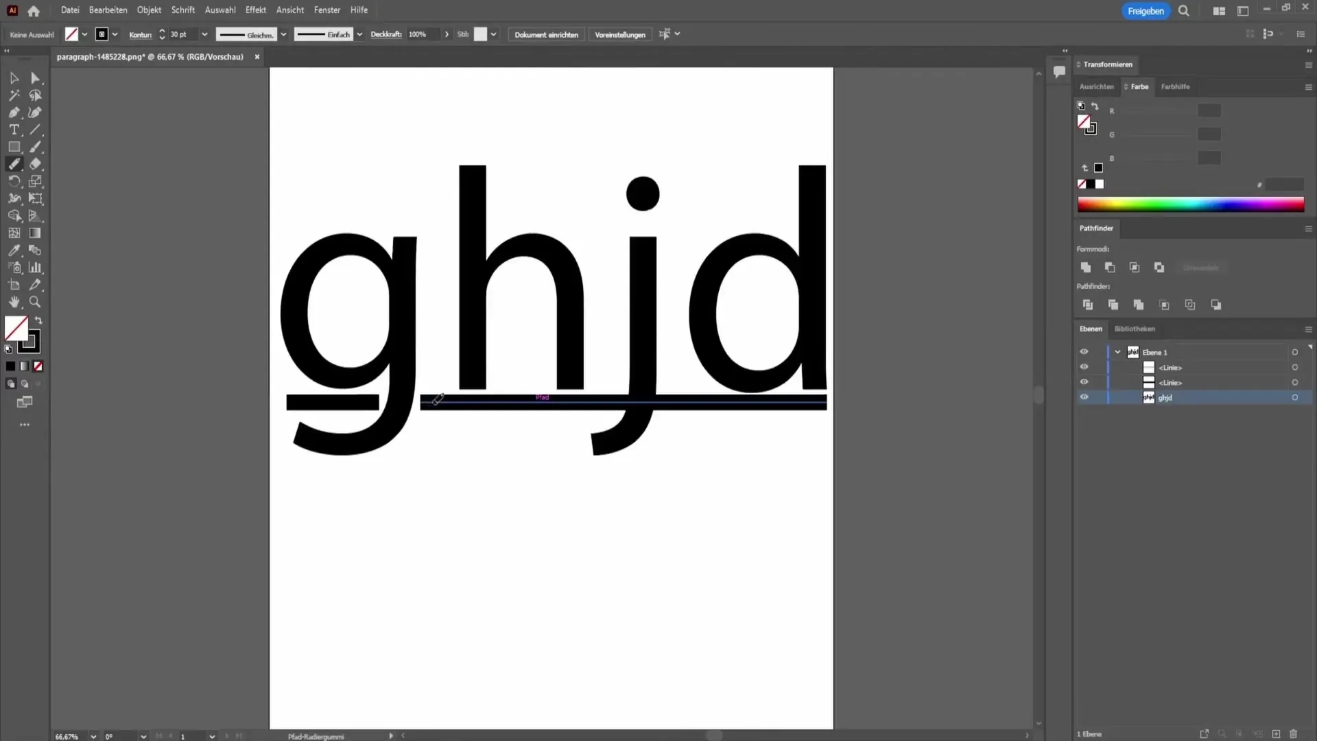 Underline text in Adobe Illustrator - That's how it's done!