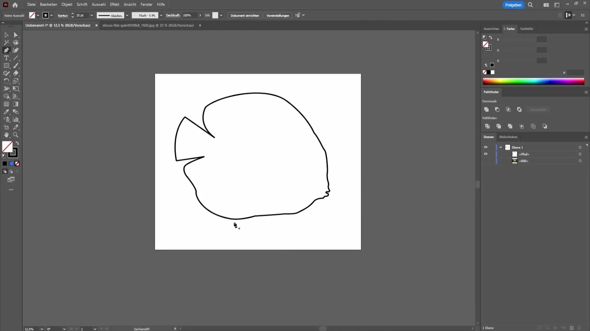 Menggambar profesional dengan alat pena di Adobe Illustrator