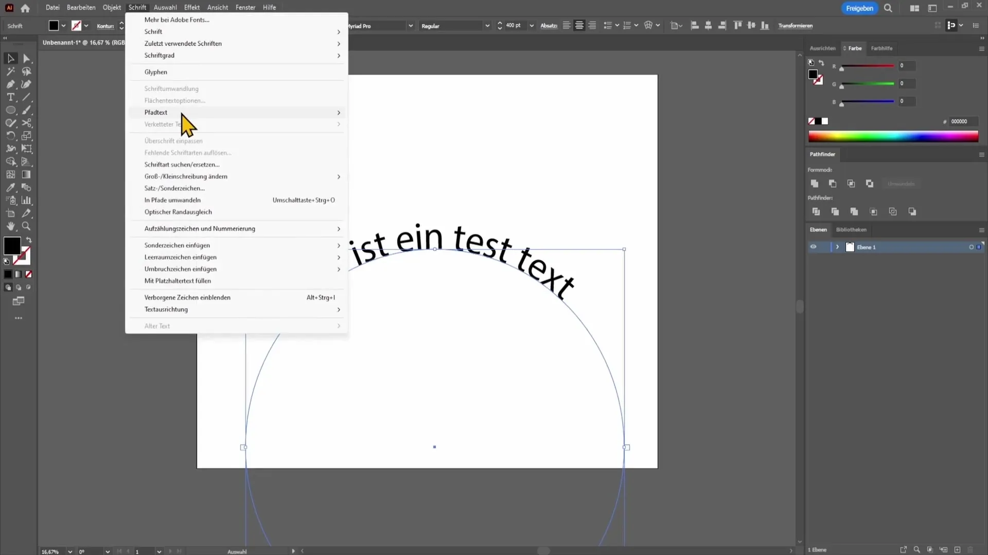 Text na cestě v programu Adobe Illustrator - postupný návod