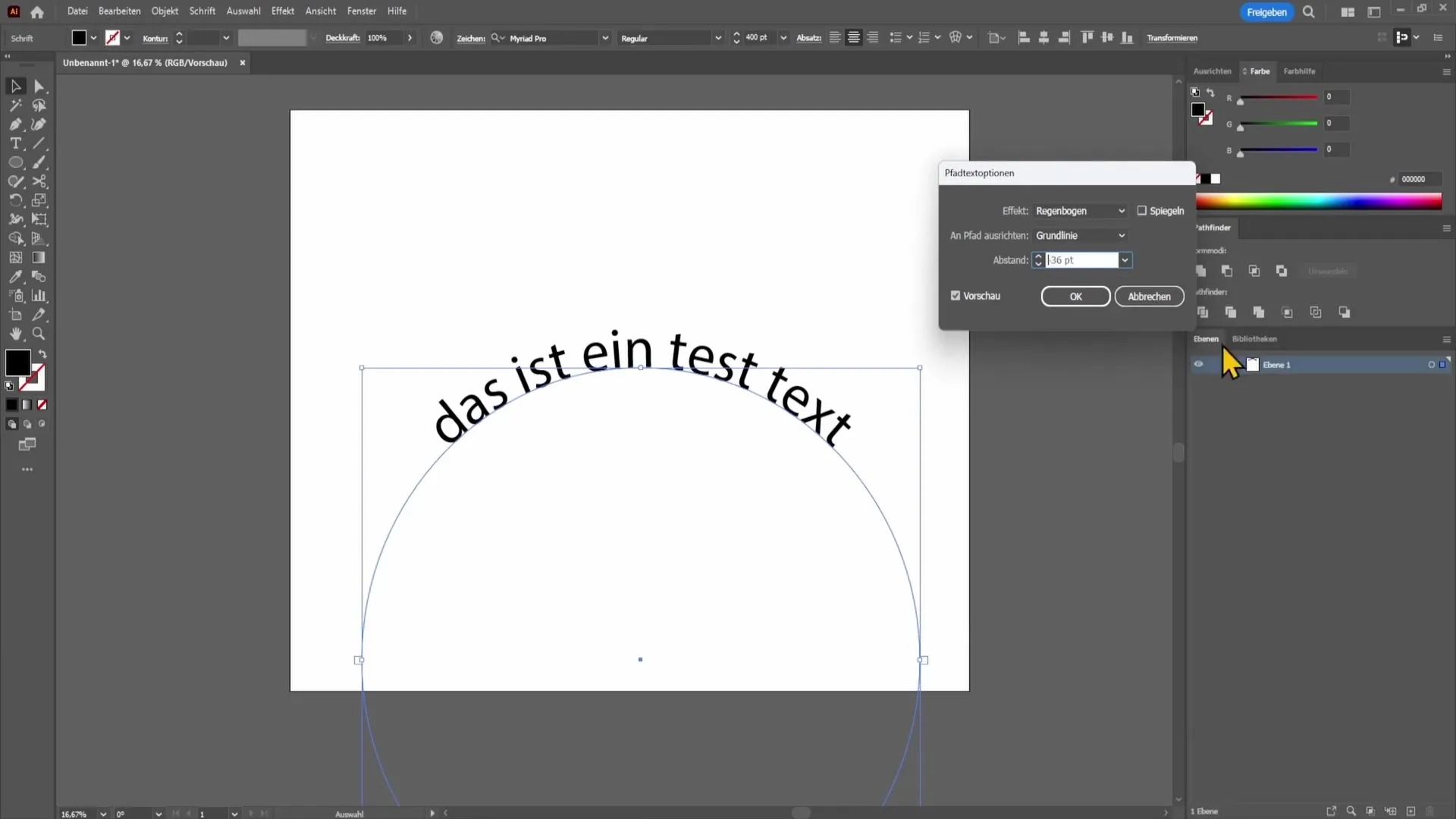 Text na trase v programu Adobe Illustrator - krok za krokem návod