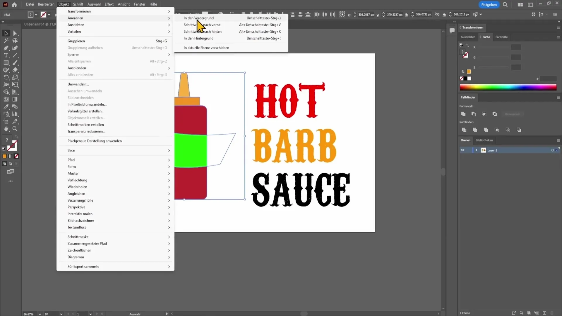 Insert text into a shape using Adobe Illustrator