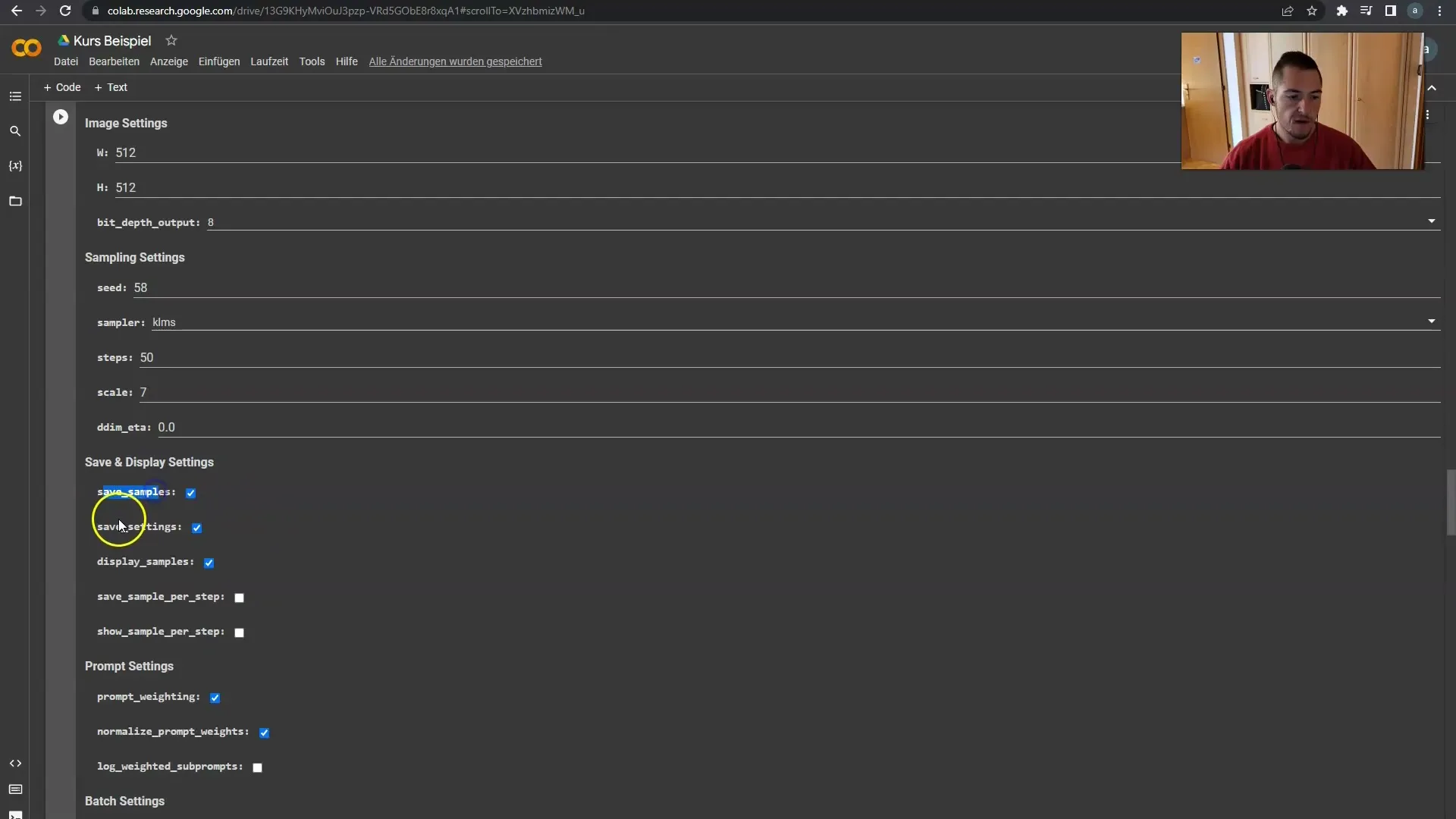 Die optimale Nutzung der Sampling Settings in Deforum Stable Diffusion