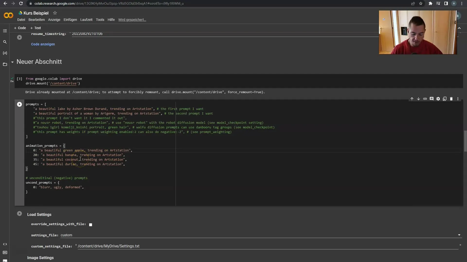 Deforum Stable Diffusion: Effective use of Prompt and Batch Settings