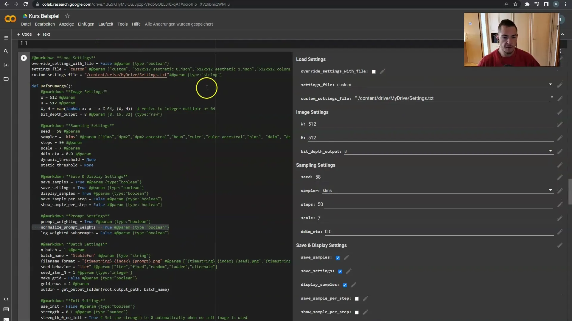 Deforum Stable Diffusion: Effective utilization of Prompt and Batch Settings