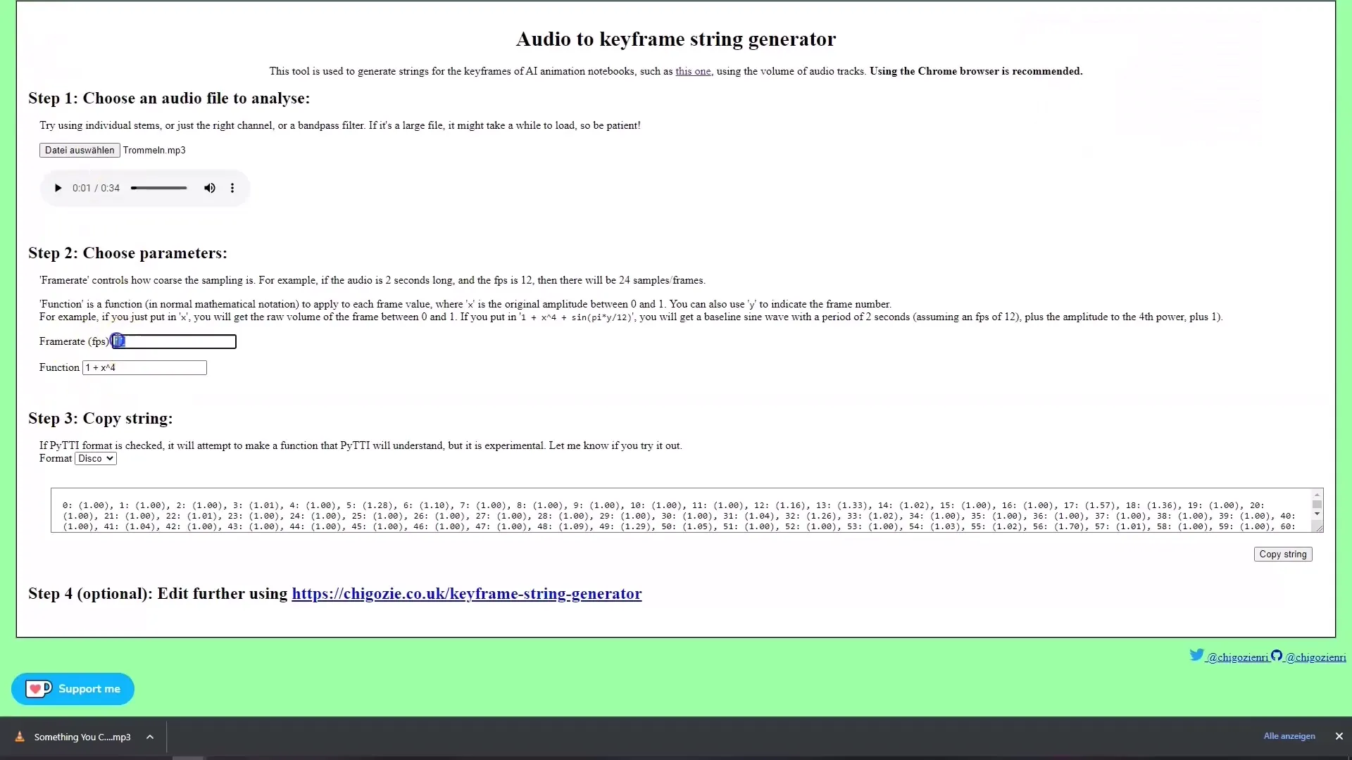 Animation synchronization: Adjust video with music using keyframe generator