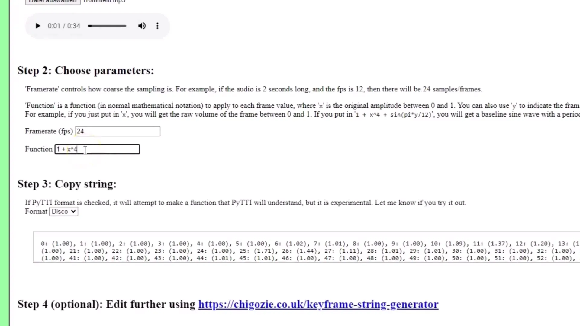 Animation synchronization: Adjust video with music using keyframe generator