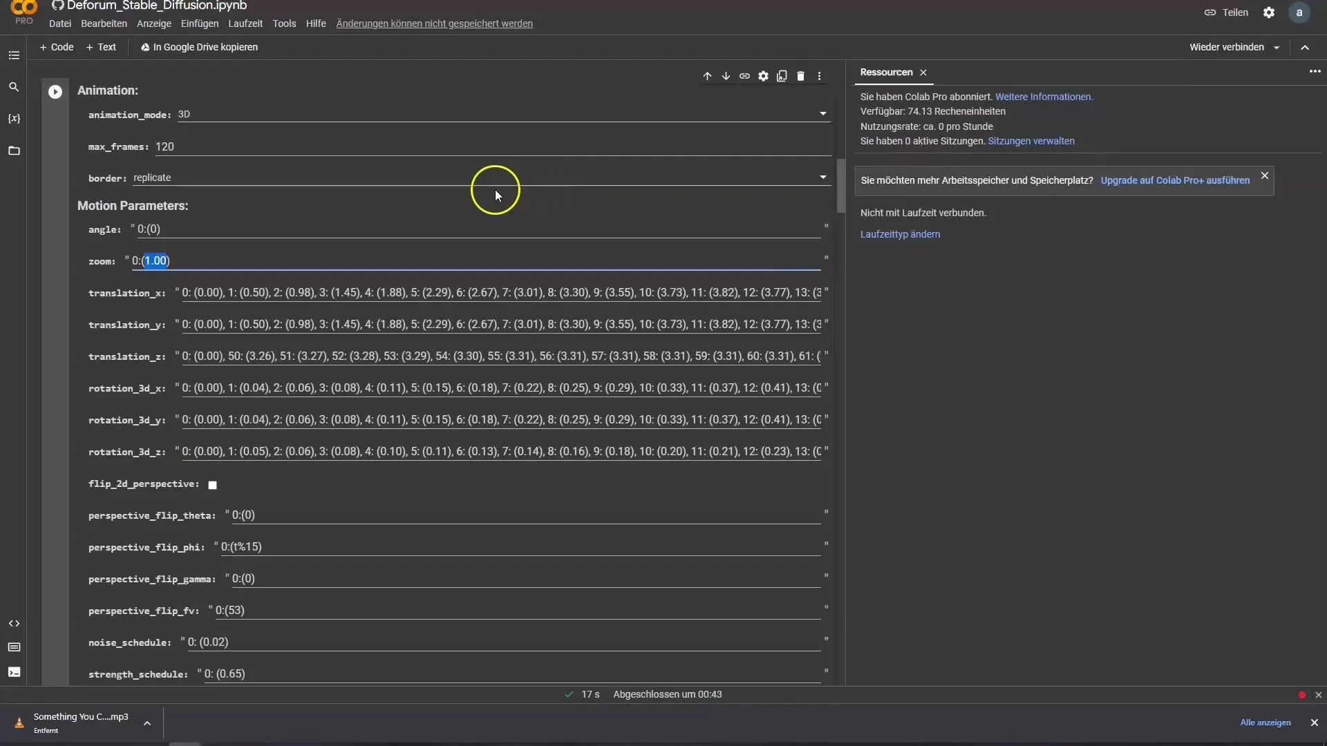 Animation synchronization: Adjust video with music using keyframe generator