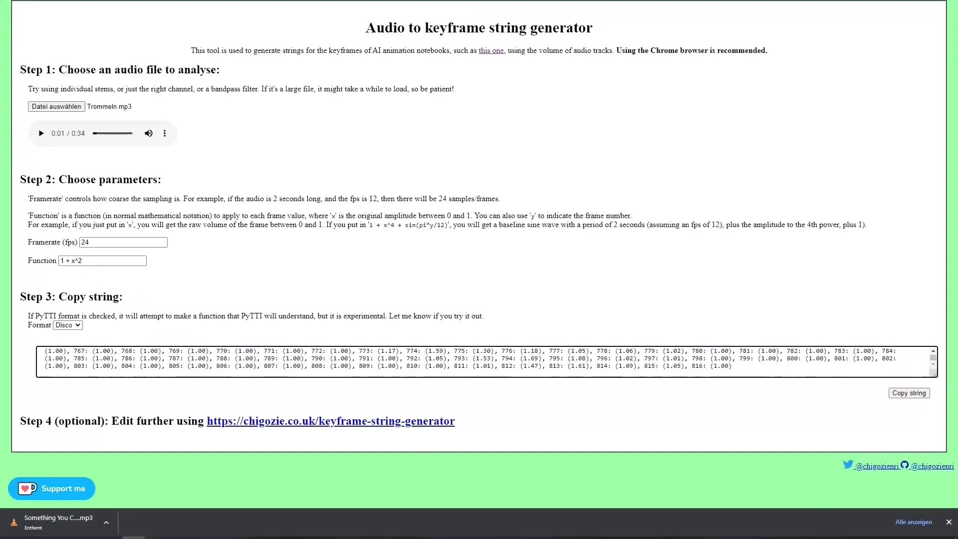 Animation synchronization: Adjust video with music using keyframe generator