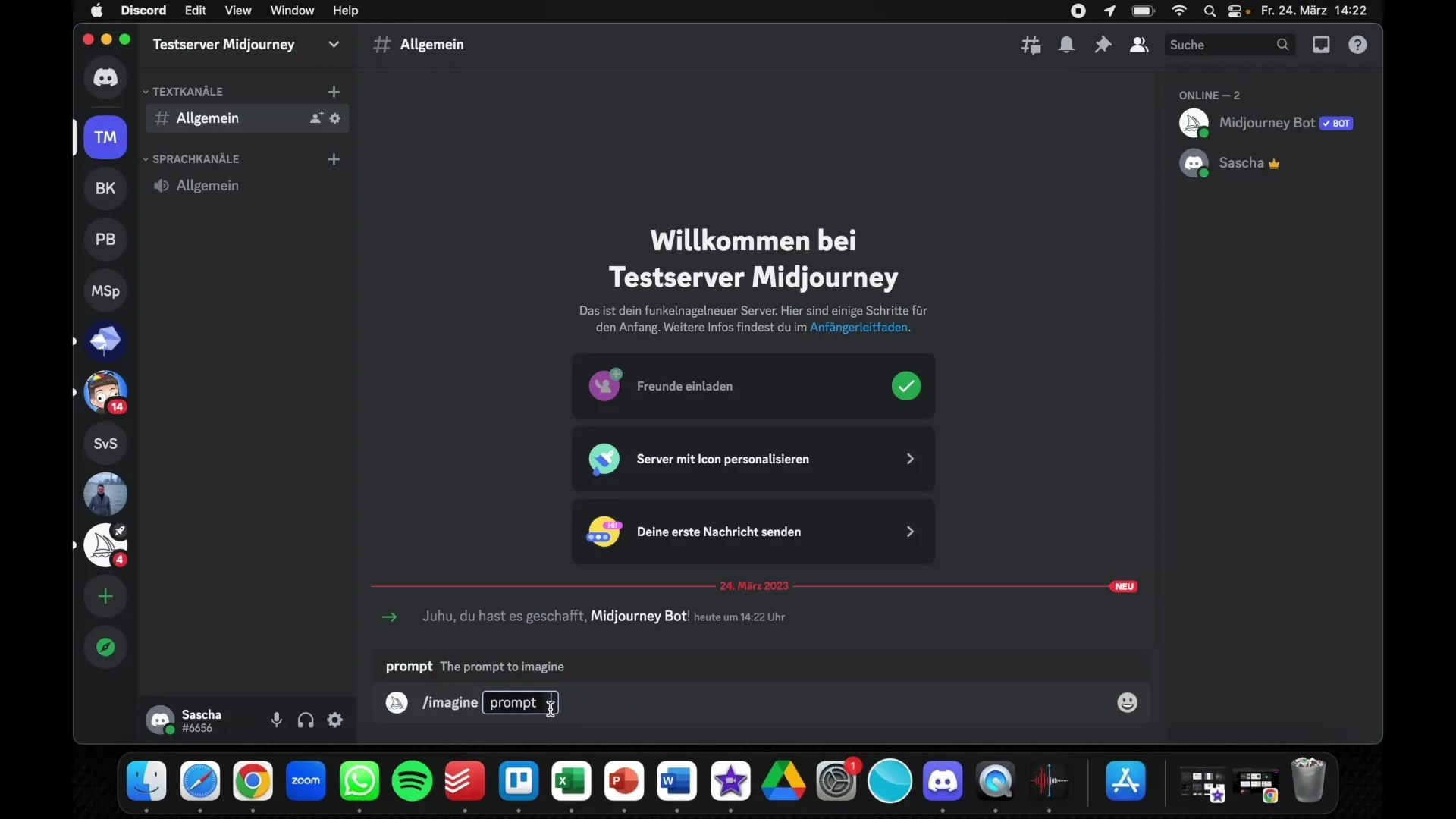 Private Discord-Server für Midjourney richtig einrichten