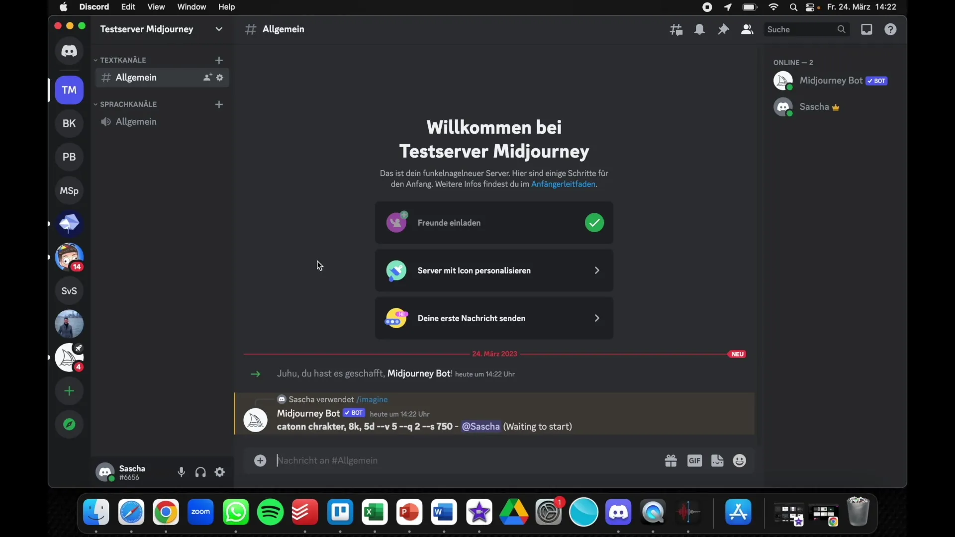 Private Discord-Server für Midjourney richtig einrichten