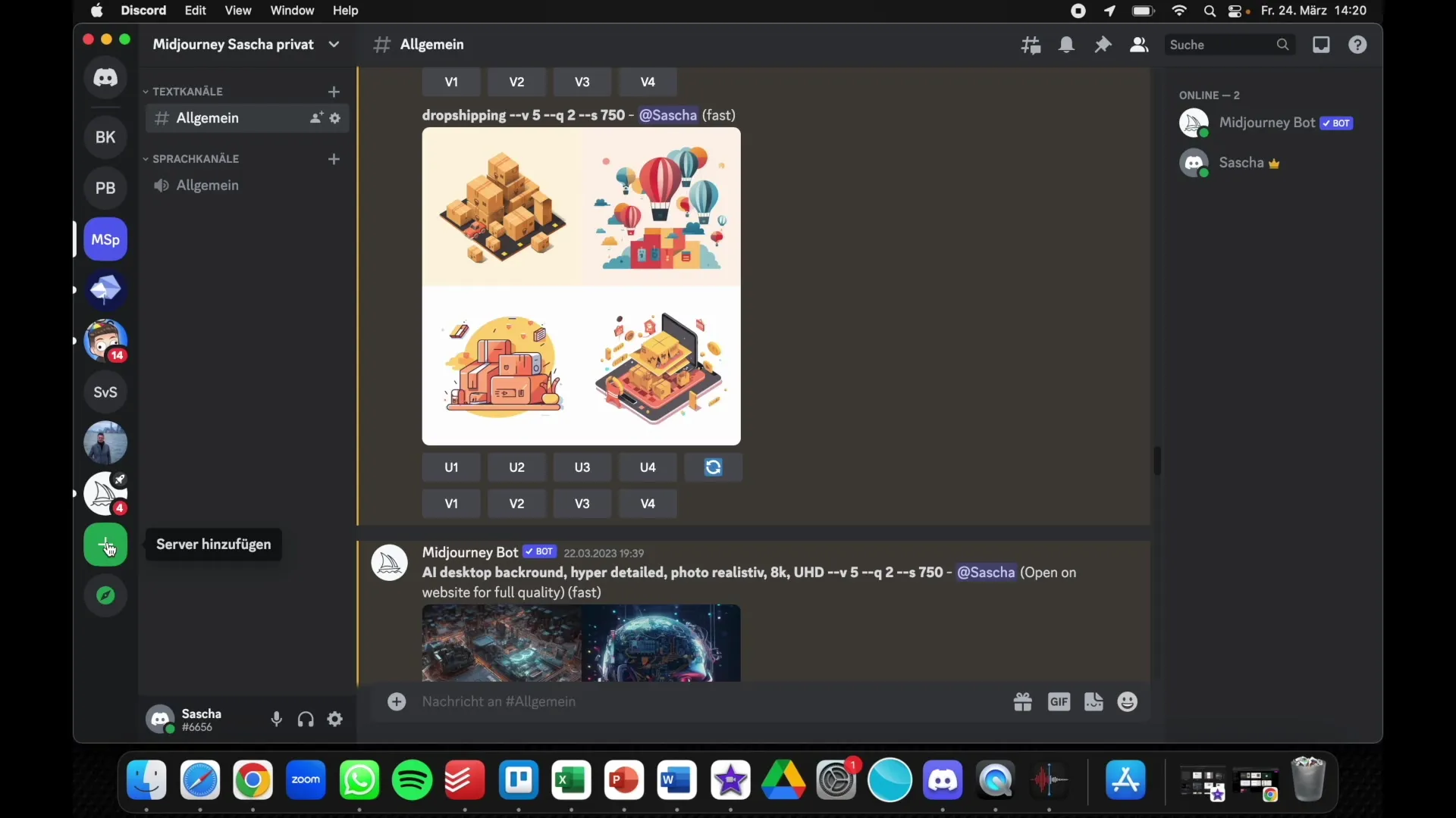 Pareizi izveidot privātu Discord serveri Midjourney