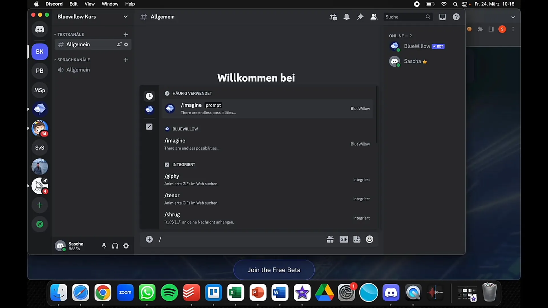 BlueWillow: Een creatieve ontvouwing op Discord